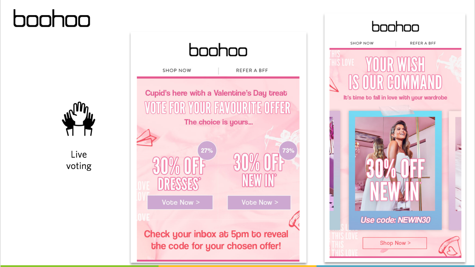 Boohoo emails live polling