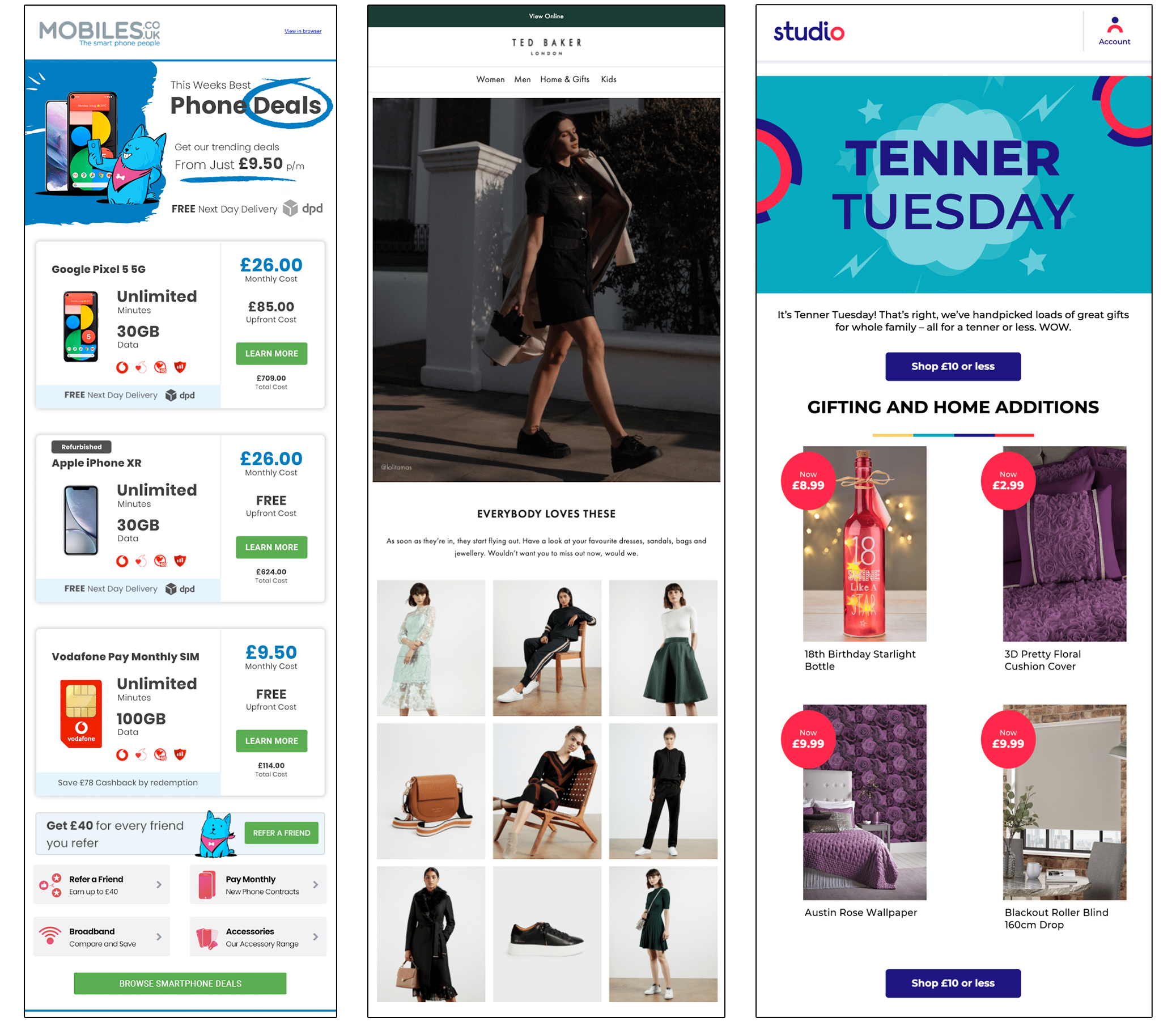 Google Shopping Feed Email Examples