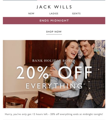 Jack Wills Offer Email