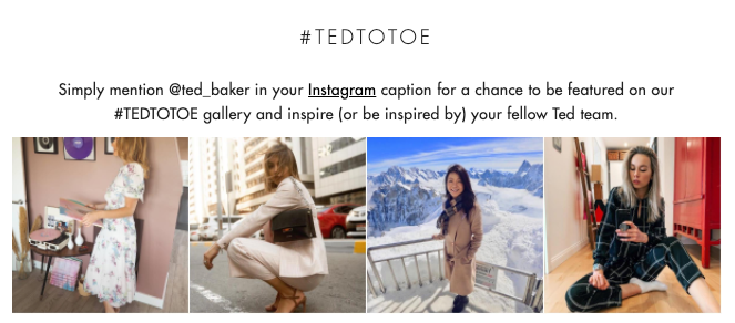 Ted Baker UGC in email